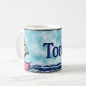 トムのヨット コーヒーマグカップ (正面左)