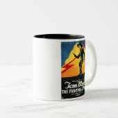 トムの組合せ戦いの縞の1922年の映画のポスター ツートーンマグカップ (正面右)