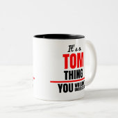 トムは名前が分からないこと ツートーンマグカップ (正面右)