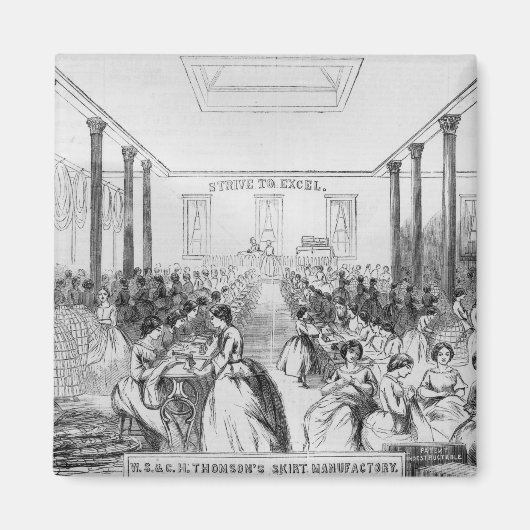 トムソンのスカート製造広告 マグネット (正面)