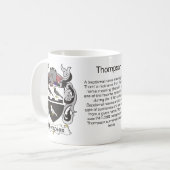 トムソンの家紋のマグ コーヒーマグカップ (正面左)