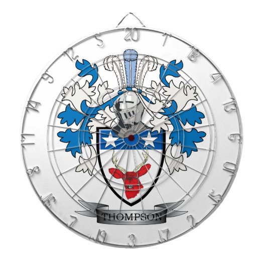 トムソンの家紋の紋章付き外衣 ダーツボード (正面)