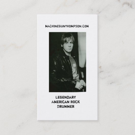 トムソン機関銃のカード 名刺 (正面)