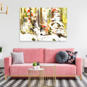 トムソン – ウッドインテリア、冬 キャンバスプリント (インサイチュ (リビング))