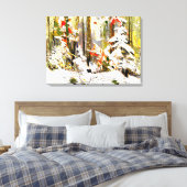 トムソン – ウッドインテリア、冬 キャンバスプリント (インサイチュ (寝室))