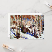 トムソン – カヌー湖の初期春、 カード (正面/裏面インサイチュ)