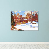 トムソン – 冬の森 キャンバスプリント (インサイチュ (ウッドフロア))