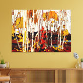 トムソン – 秋の樺の木 キャンバスプリント (インサイチュ (リビング))