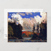 トムソン – 秋の黒トウヒ ポストカード (正面/裏面)