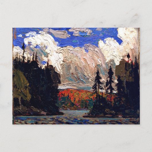 トムソン – 秋の黒トウヒ ポストカード (正面)