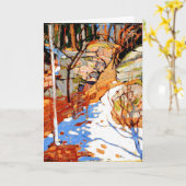 トムソン – 雪と岩、アー素晴らしト カード (黄色い花)