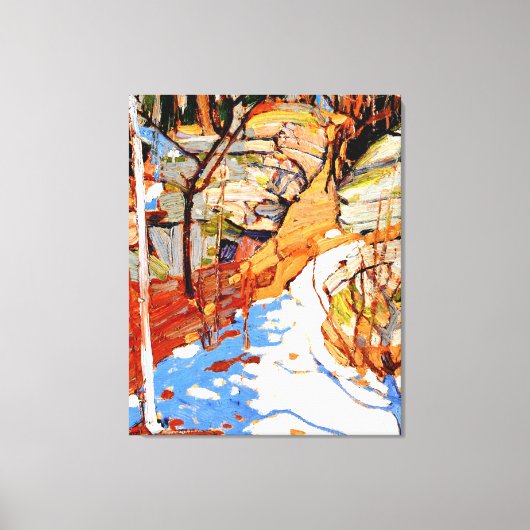 トムソン – 雪と岩 キャンバスプリント (正面)