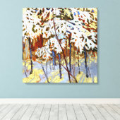 トムソン – 雪の木々 キャンバスプリント (インサイチュ (ウッドフロア))