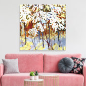 トムソン – 雪の木々 キャンバスプリント (インサイチュ (リビング))