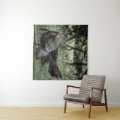 トムターキーセージグリーンB&W タペストリー (インサイチュ(横))