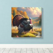 トムターキー秋シーズン自然野生動物 キャンバスプリント (インサイチュ (ウッドフロア))