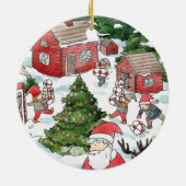 トムテンお洒落クリスマス格言水彩 セラミックオーナメント (裏面)