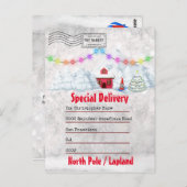 トムトからの手紙 |丸太小屋冬のワンダーランド ポストカード (正面/裏面)