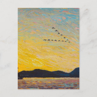 トムトムソン絵画のヴィンテージカナダ景観ポー ポストカード