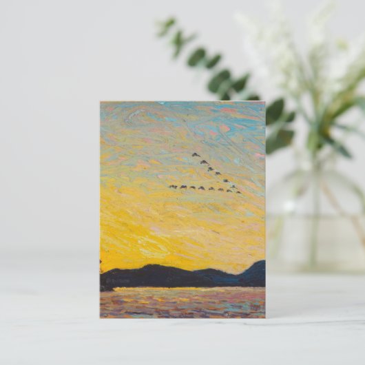 トムトムソン絵画のヴィンテージカナダ景観ポー ポストカード (スタンド正面)