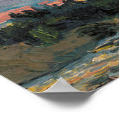 トムトムソン絵画ズサンセットカヌレイクオナタリオ ポスター (角)