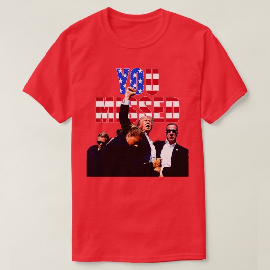 トムマクドナルド恋しく思ユー射撃、 発砲 Tシャツ (デザイン正面)