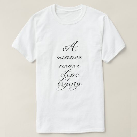 トムランドリーやる気を起こさせる引用文 Tシャツ (デザイン正面)