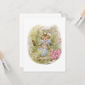 トム・キッテン(かわいい猫イラストレーション)ビアトリックス・ポッター カード (正面/裏面インサイチュ)