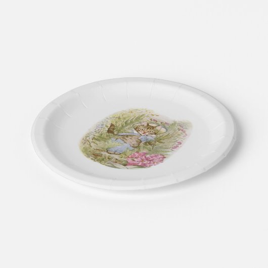 トム・キッテン(かわいい猫イラストレーション)ビアトリックス・ポッター ペーパープレート (アングル)