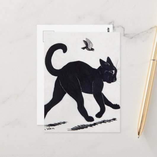 トム・キャットをLouis Wainに託す ポストカード (正面/裏面インサイチュ)