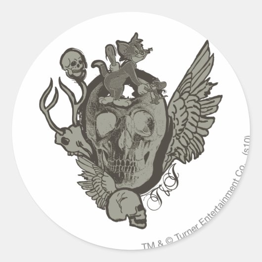 トム&ジェリースカル ラウンドシール (正面)