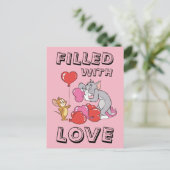 トム&ジェリーバレンタインハート風船 シーズンポストカード (スタンド正面)