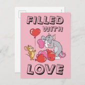 トム&ジェリーバレンタインハート風船 シーズンポストカード (正面/裏面)