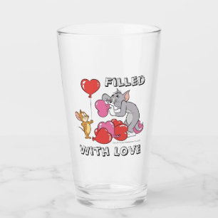 トム&ジェリーバレンタインハート風船 タンブラーグラス