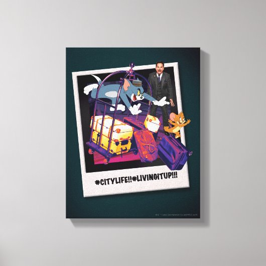 トム&ジェリーラゲージクラッシュ写真 キャンバスプリント (正面)