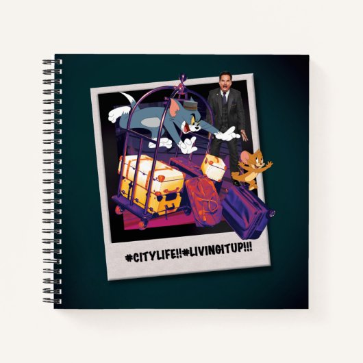 トム&ジェリーラッジの衝突写真 ノートブック (正面)