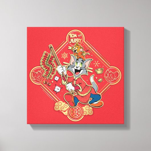 トム&ジェリー照明爆竹 キャンバスプリント (正面)