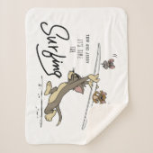 トム&ジェリー「サーフィンの時だ」 シェルパブランケット (正面)