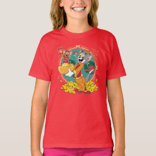 トム&ジェリー·ニューイヤーズ·レッド·エンベロープ Tシャツ