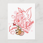 トム&ジェリー·バレンタ絵画インズ シーズンポストカード (正面)