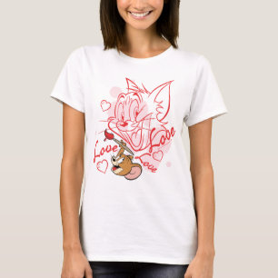 トム&ジェリー·バレンタ絵画インズ Tシャツ