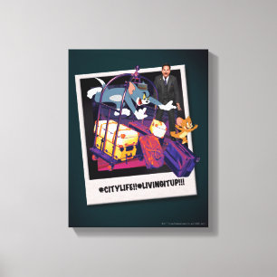 トム&ジェリー·ラゲッジ·クラッシュ写真 キャンバスプリント