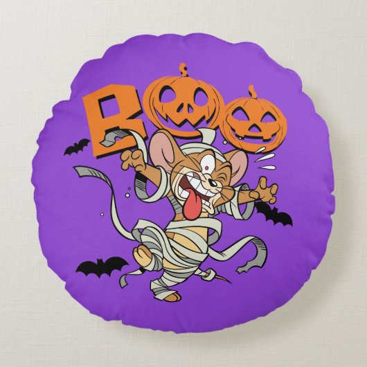 トム&ジェリー | Jerryは怖い ラウンドクッション (正面)