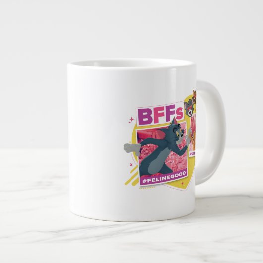 トム&ジェリーBFFs写真絵文字コラージュ ジャンボコーヒーマグカップ (正面右)