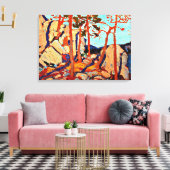 トム・トムソンによる松裂岩 キャンバスプリント (インサイチュ (リビング))