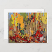 トム・トムソンによる美しいカナダの秋の風景 ポストカード (正面/裏面)