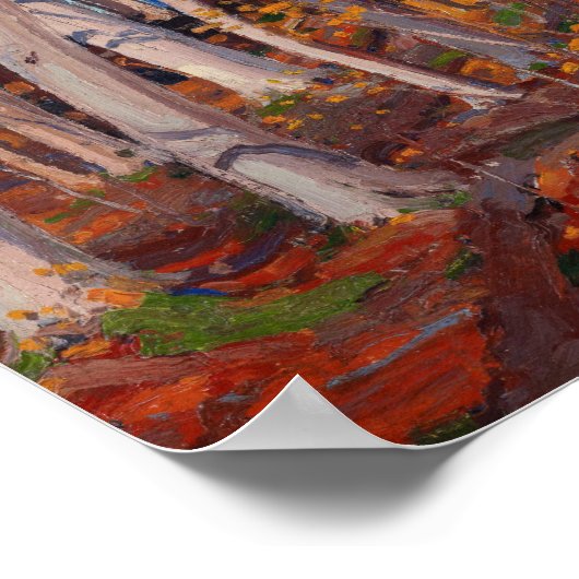 トム・トムソン絵画の10月のカナダの風景 ポスター (角)