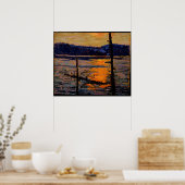 トム・トムソン – サンセット,カヌー湖 ポスター (キッチン)