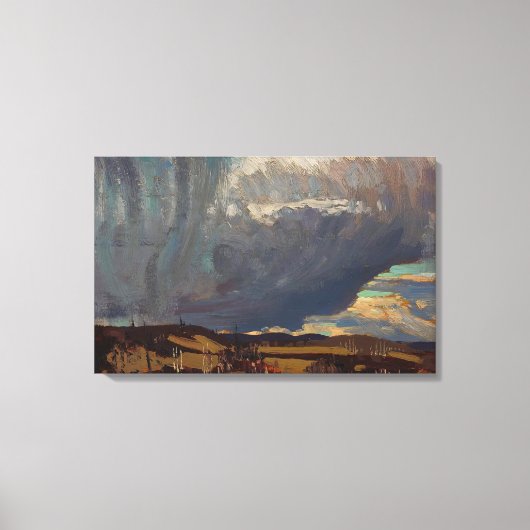 トム・トムソン – 吹雪に迫る1915 キャンバスプリント (正面)