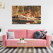 トム・トムソン – OLD LUMBER DAM ALGONQUIN PARK 1912 キャンバスプリント (インサイチュ (リビング))